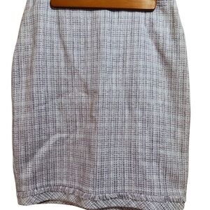 White House Black Market Cool Wisteria w/ Ecru Tweed Pencil Skirt